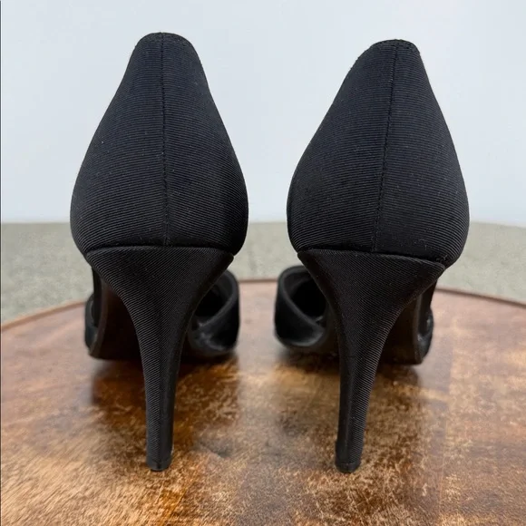 Vera Wang Stuart Weitzman Shoes Wm 7.5M Black Heels Evening Holiday D'Orsay - Picture 5 of 14
